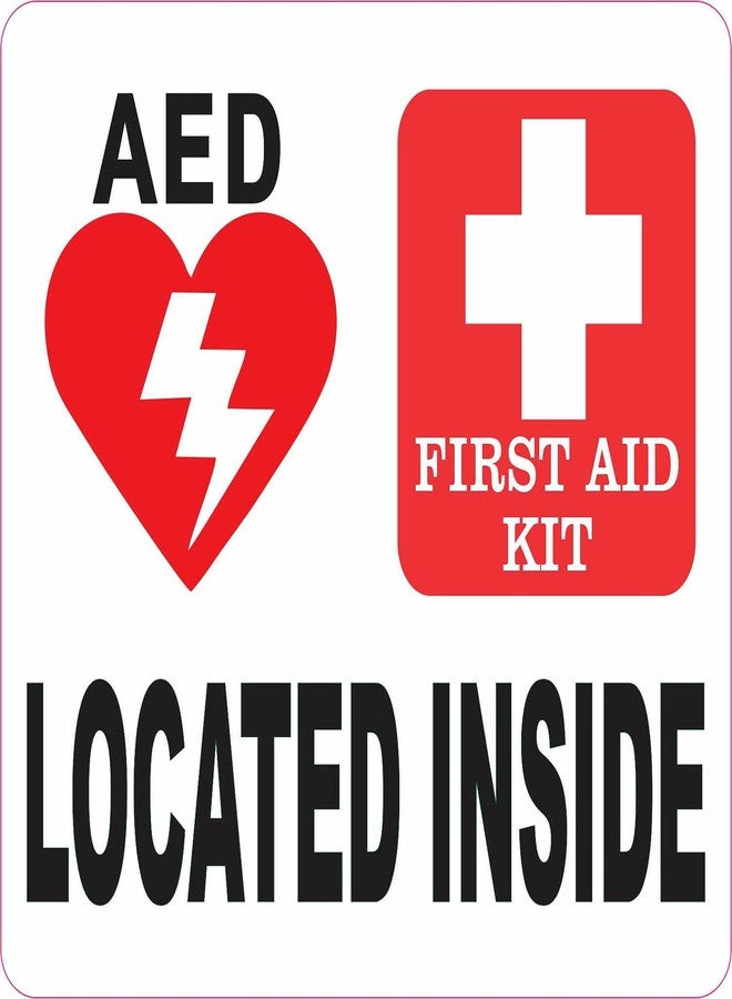 StickerTalk AED and First Aid Kit Located Inside Magnet, 5 inches by 5 inches - Image 1